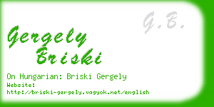gergely briski business card